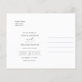 予算の手のレタリング写真の結婚式の日付を保存 (裏面)