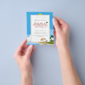 予算の招待、ビーチバチェロレッテのパーティー チラシ (手)