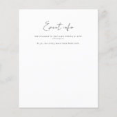 予算の招待、ビーチバチェロレッテのパーティー チラシ (裏面)