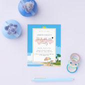 予算の招待、ビーチバチェロレッテのパーティー チラシ (シングル)