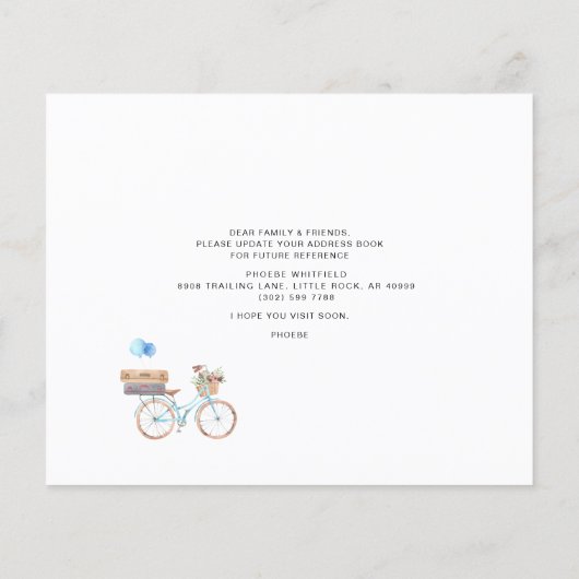 予算の新しいアドレス水の色のフローラ自転車の移動 (裏面)