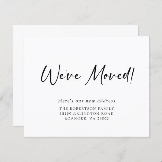 予算の新しいアドレス水の色メールボックス移動カード (正面/裏面)