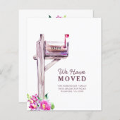 予算の新しいアドレス水の色メールボックス移動カード (正面/裏面)