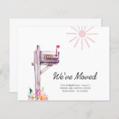 予算の新しいアドレス水の色メールボックス移動カード (正面/裏面)