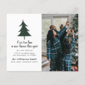 予算の新しいアドレス移動フォトクリスマスカード (正面)