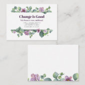 予算の新しいアドレスEucalyptus移動アナウンス ノートカード (正面/裏面)