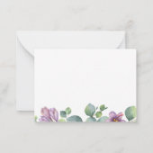 予算の新しいアドレスEucalyptus移動アナウンス ノートカード (裏面)