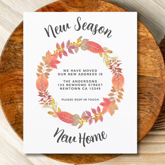 予算の新しいシーズン新しいホームムービングアナウンス