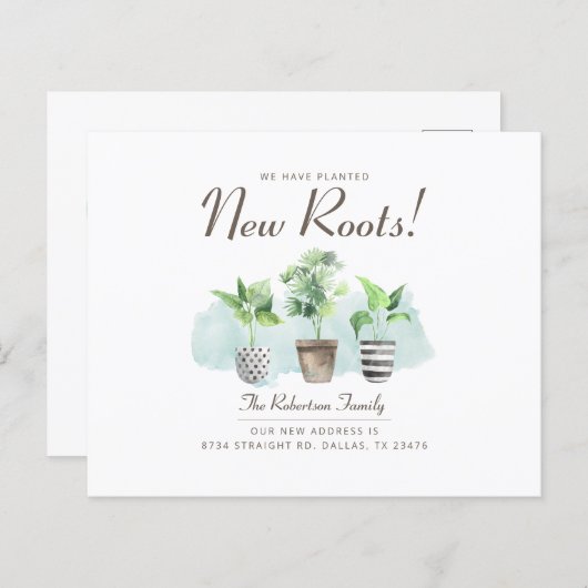 予算の新しいホームアナウンスウォーターカラープラント (正面/裏面)