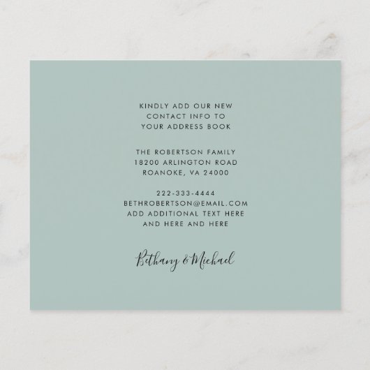 予算の新しいホームスイートホームムービングアナウンス (裏面)