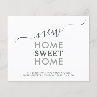 予算の新しいホームスイートホームムービングアナウンス