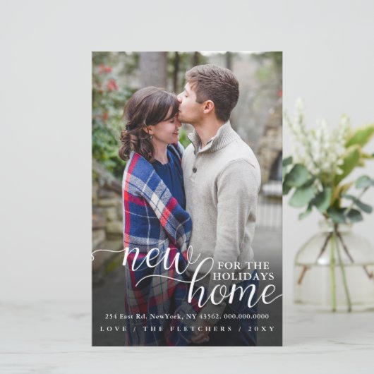 予算の新しいホームフォトムービングホリデーカード (スタンド正面)