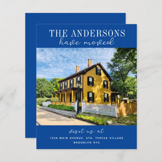 予算の新しいホームフォト青の発表 (正面/裏面)