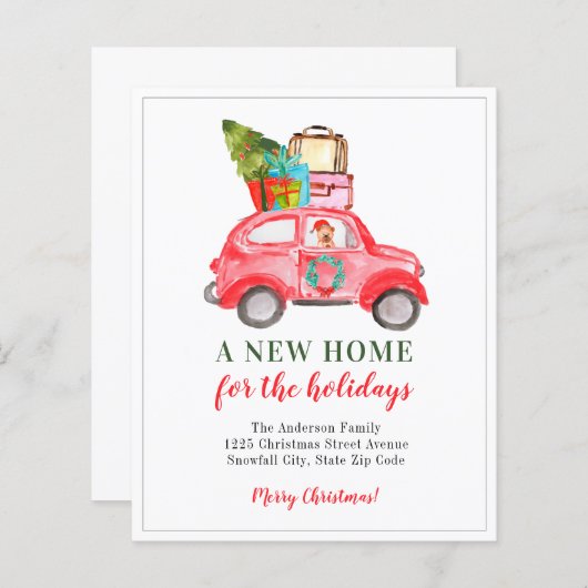 予算の新しいホームホリデーズカーラゲッジムービングカード (正面/裏面)