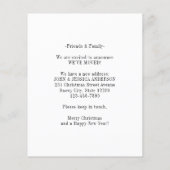 予算の新しいホームホリデーズカーラゲッジムービングカード (裏面)