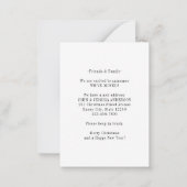 予算の新しいホームホリデーズカーラゲッジムービングカード ノートカード (裏面)