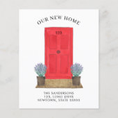 予算の新しいホームレッドドアの引越し発表 (正面)