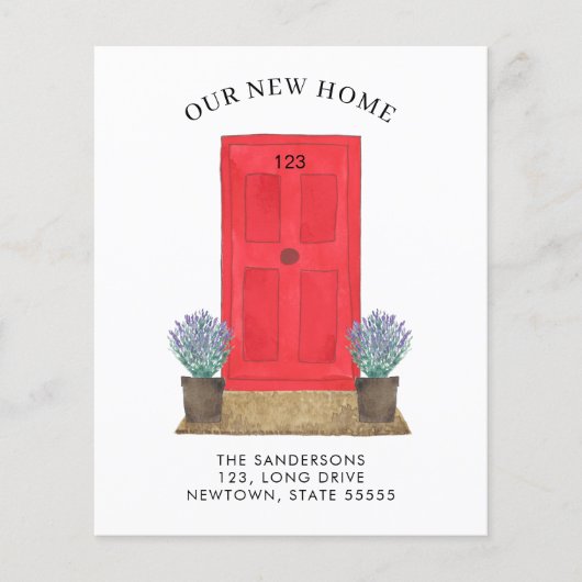 予算の新しいホームレッドドアの引越し発表 (正面)