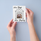 予算の新しいホーム写真の移動アナウンス チラシ (手)