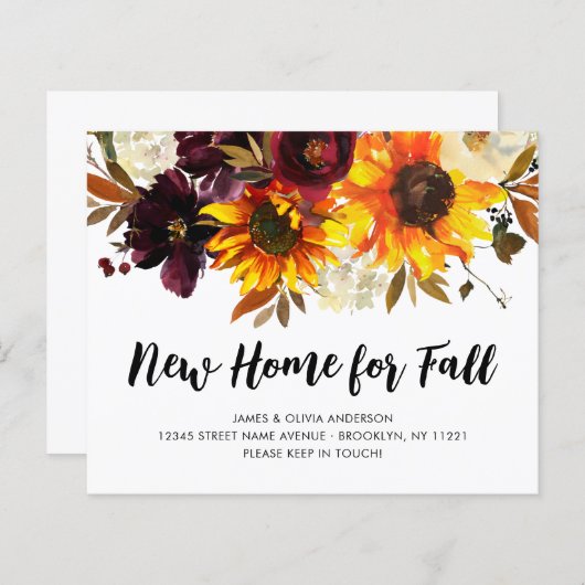 予算の新しいホーム秋秋ひまわり移動 (正面/裏面)