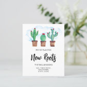 予算の新しいルーツ移動アナウンスメントカード (スタンド正面)