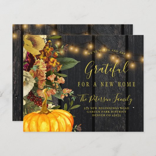 予算の新しい住宅秋の秋の動きの発表 (正面/裏面)