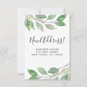 予算の新しい住所の引越し案内ミニカード ノートカード (正面)