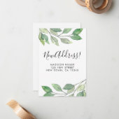 予算の新しい住所の引越し案内ミニカード ノートカード (正面/裏面インサイチュ)