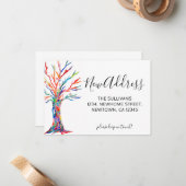 予算の新しい住所の引越し案内ミニカード ノートカード (正面/裏面インサイチュ)