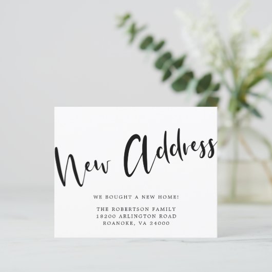 予算の新しい住所はっきりした書移動カード (スタンド正面)