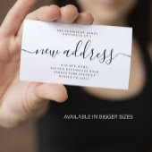 予算の新しい住所スクリプトの移動告知 エンクロージャーカード