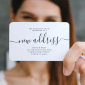 予算の新しい住所スクリプトの移動告知 ノートカード