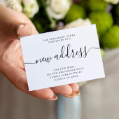 予算の新しい住所スクリプトの移動告知 ノートカード