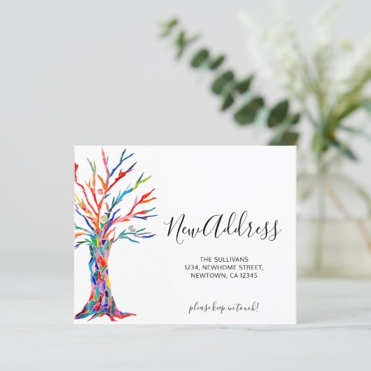 予算の新しい住所ツリー移動アナウンスメントカード (スタンド正面)