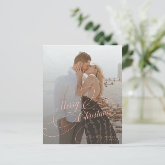 予算の新しい写真クリスマスホリデーカード (スタンド正面)