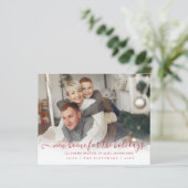 予算の新しい家のための休日の写真カード (スタンド正面)