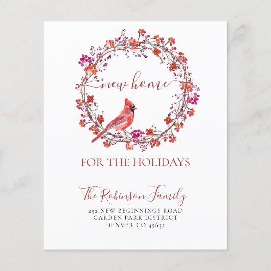 予算の新しい家の休日の引越し発表 (正面)