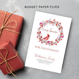 予算の新しい家の休日の引越し発表 チラシ