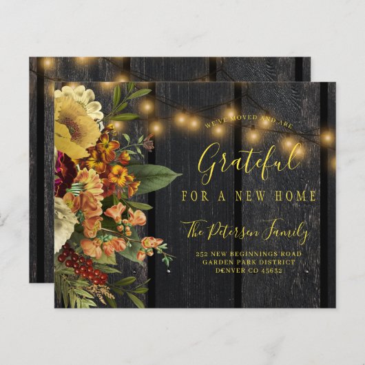 予算の新しい家の素朴なフローラの移動発表 (正面/裏面)