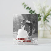 予算の新しい結婚したと明るいクリスマスカード (スタンド正面)