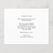 予算の新しい自宅住所の移動3写真の移動カード (裏面)