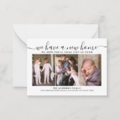 予算の新しい自宅住所の移動3写真の移動カード ノートカード (正面)