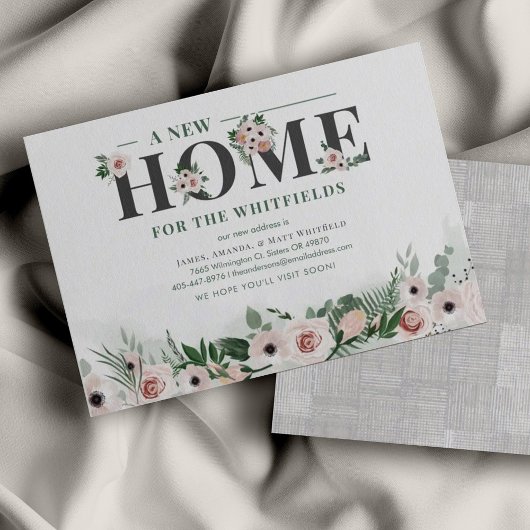 予算の新しい自宅住所フローラの移動告知