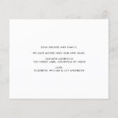 予算の新しい首の森の移動カード (裏面)