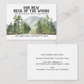 予算の新しい首の森の移動カード ノートカード (正面/裏面)