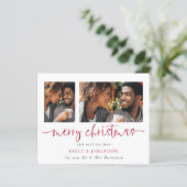 予算の新婚2写真メリークリスマスカード (スタンド正面)