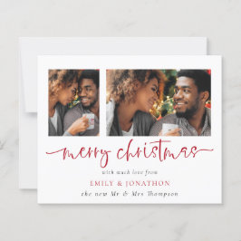 予算の新婚2写真メリークリスマスカード