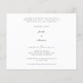 予算の新婚HW 1写真ポスト結婚式レセプション (裏面)