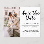 予算の日付のミニマルな写真のシンプル保存 チラシ (正面)