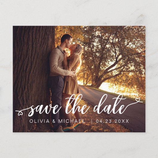 予算の日付の保存の白い手書き写真 (正面)